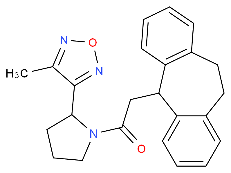 3-[1-(10,11-dihydro-5H-dibenzo[a,d][7]annulen-5-ylacetyl)-2-pyrrolidinyl]-4-methyl-1,2,5-oxadiazole_Molecular_structure_CAS_)