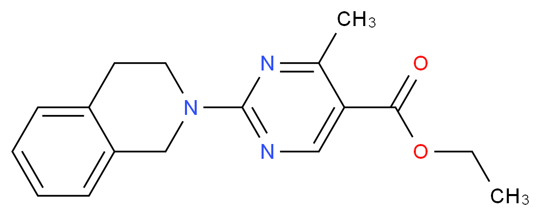 Ethyl 2-(3,4-dihydroisoquinolin-2(1H)-yl)-4-methylpyrimidine-5-carboxylate_Molecular_structure_CAS_)