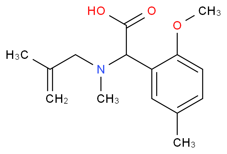 (2-methoxy-5-methylphenyl)[methyl(2-methylprop-2-en-1-yl)amino]acetic acid_Molecular_structure_CAS_)