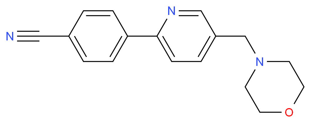 4-[5-(morpholin-4-ylmethyl)pyridin-2-yl]benzonitrile_Molecular_structure_CAS_)