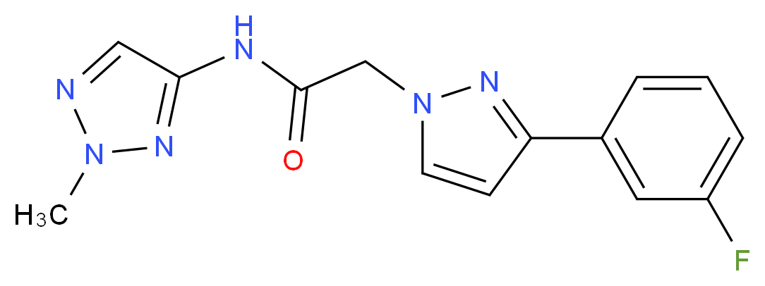 2-[3-(3-fluorophenyl)-1H-pyrazol-1-yl]-N-(2-methyl-2H-1,2,3-triazol-4-yl)acetamide_Molecular_structure_CAS_)