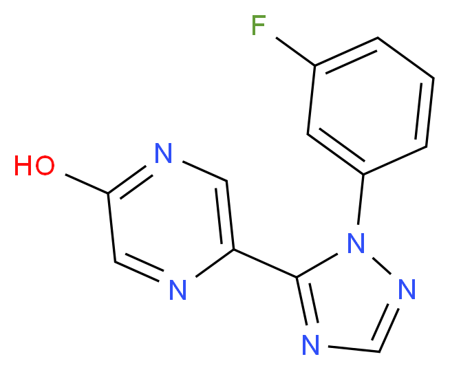5-[1-(3-fluorophenyl)-1H-1,2,4-triazol-5-yl]pyrazin-2-ol_Molecular_structure_CAS_)