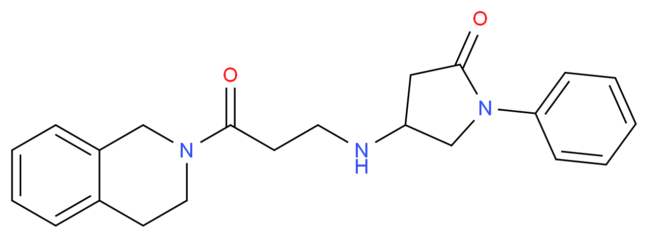 4-{[3-(3,4-dihydro-2(1H)-isoquinolinyl)-3-oxopropyl]amino}-1-phenyl-2-pyrrolidinone (non-preferred name)_Molecular_structure_CAS_)