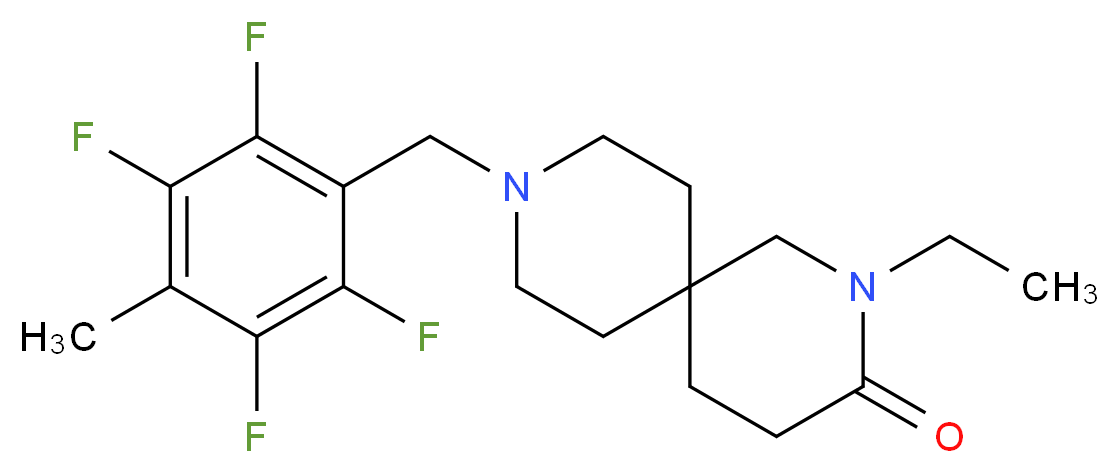 2-ethyl-9-(2,3,5,6-tetrafluoro-4-methylbenzyl)-2,9-diazaspiro[5.5]undecan-3-one_Molecular_structure_CAS_)