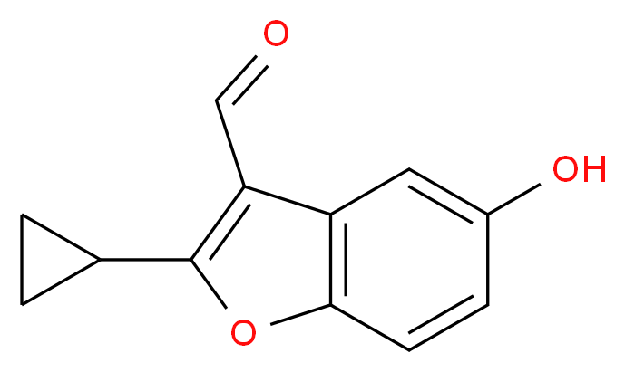 2-Cyclopropyl-5-hydroxy-1-benzofuran-3-carbaldehyde_Molecular_structure_CAS_)