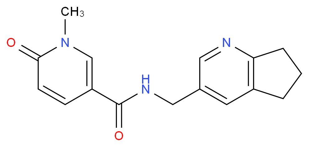 N-(6,7-dihydro-5H-cyclopenta[b]pyridin-3-ylmethyl)-1-methyl-6-oxo-1,6-dihydropyridine-3-carboxamide_Molecular_structure_CAS_)