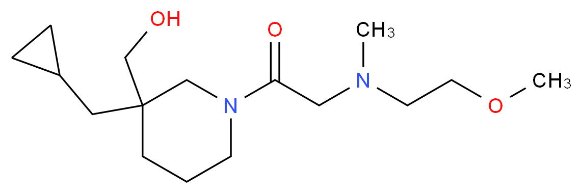 {3-(cyclopropylmethyl)-1-[N-(2-methoxyethyl)-N-methylglycyl]piperidin-3-yl}methanol_Molecular_structure_CAS_)