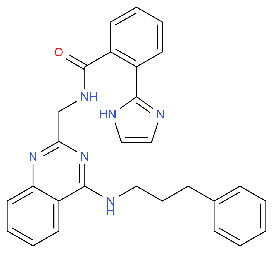 2-(1H-imidazol-2-yl)-N-({4-[(3-phenylpropyl)amino]-2-quinazolinyl}methyl)benzamide_Molecular_structure_CAS_)