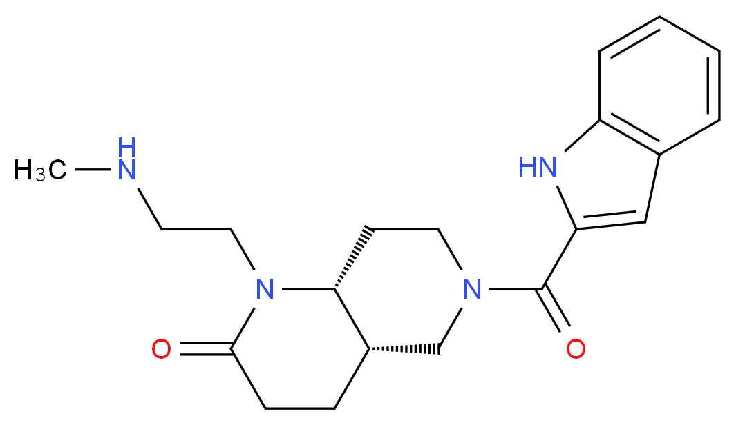 (4aS*,8aR*)-6-(1H-indol-2-ylcarbonyl)-1-[2-(methylamino)ethyl]octahydro-1,6-naphthyridin-2(1H)-one_Molecular_structure_CAS_)