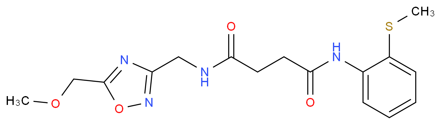 N-{[5-(methoxymethyl)-1,2,4-oxadiazol-3-yl]methyl}-N'-[2-(methylthio)phenyl]succinamide_Molecular_structure_CAS_)