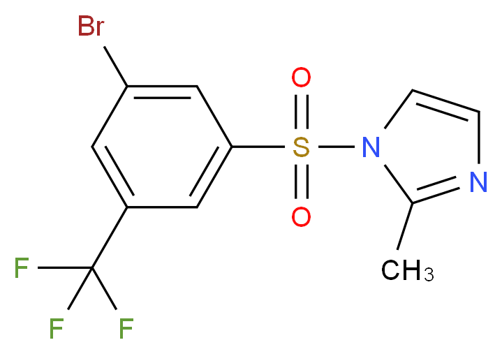 1-((3-Bromo-5-(trifluoromethyl)phenyl)sulfonyl)-2-methyl-1H-imidazole_Molecular_structure_CAS_951884-57-4)