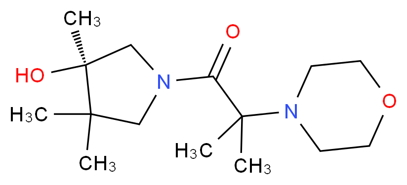 (3R)-3,4,4-trimethyl-1-[2-methyl-2-(4-morpholinyl)propanoyl]-3-pyrrolidinol_Molecular_structure_CAS_)