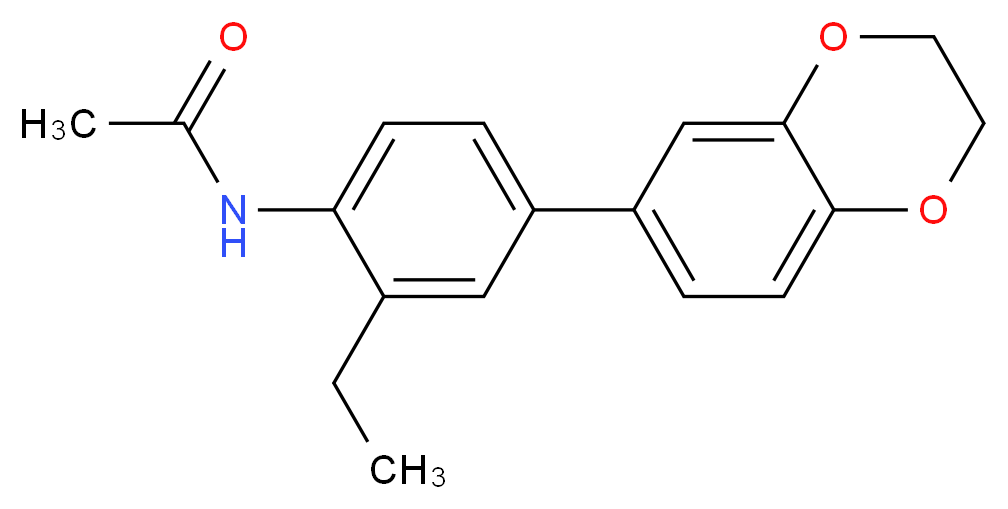 N-[4-(2,3-dihydro-1,4-benzodioxin-6-yl)-2-ethylphenyl]acetamide_Molecular_structure_CAS_)