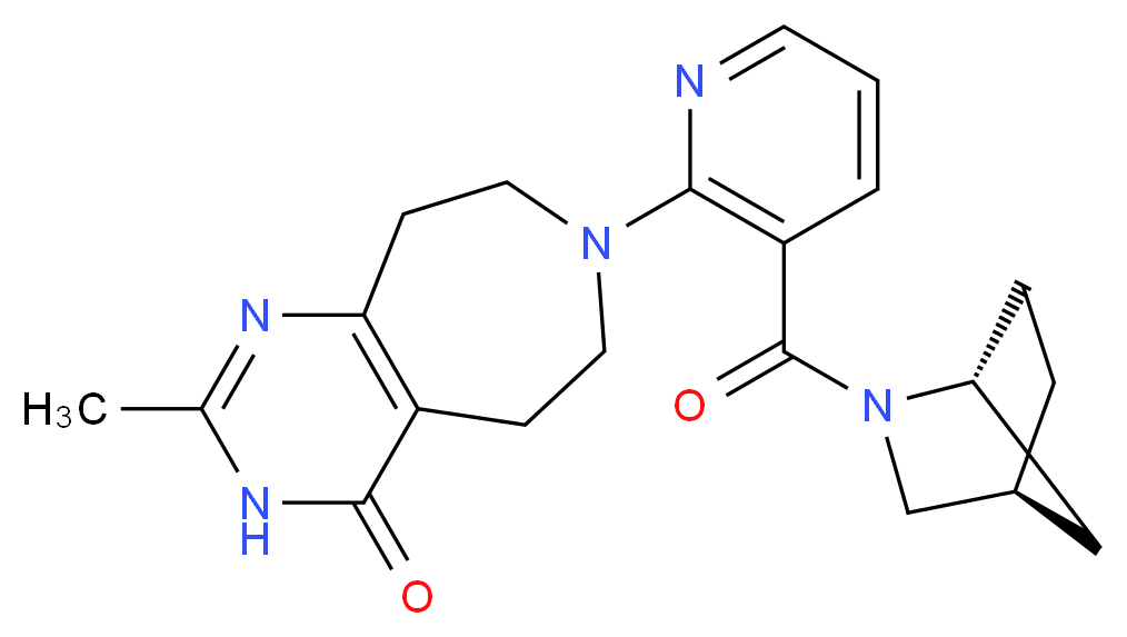 7-{3-[(1R*,4S*)-2-azabicyclo[2.2.1]hept-2-ylcarbonyl]pyridin-2-yl}-2-methyl-3,5,6,7,8,9-hexahydro-4H-pyrimido[4,5-d]azepin-4-one_Molecular_structure_CAS_)