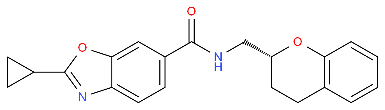 2-cyclopropyl-N-[(2R)-3,4-dihydro-2H-chromen-2-ylmethyl]-1,3-benzoxazole-6-carboxamide_Molecular_structure_CAS_)