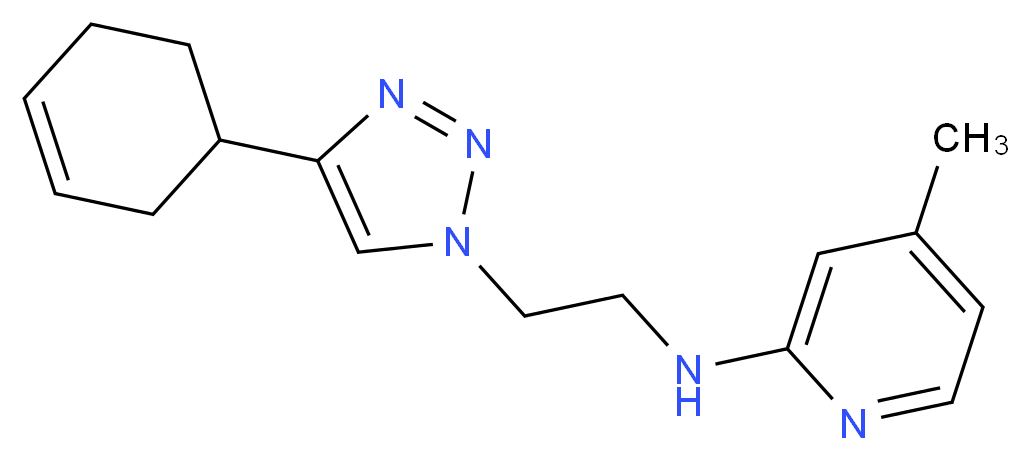 N-[2-(4-cyclohex-3-en-1-yl-1H-1,2,3-triazol-1-yl)ethyl]-4-methylpyridin-2-amine_Molecular_structure_CAS_)