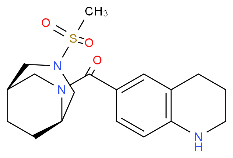 6-{[(1R*,5R*)-3-(methylsulfonyl)-3,6-diazabicyclo[3.2.2]non-6-yl]carbonyl}-1,2,3,4-tetrahydroquinoline_Molecular_structure_CAS_)