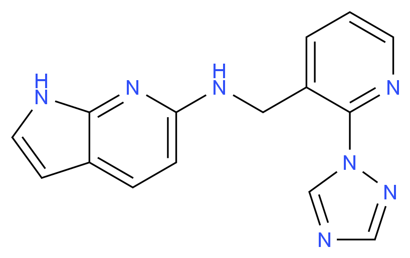 N-{[2-(1H-1,2,4-triazol-1-yl)pyridin-3-yl]methyl}-1H-pyrrolo[2,3-b]pyridin-6-amine_Molecular_structure_CAS_)
