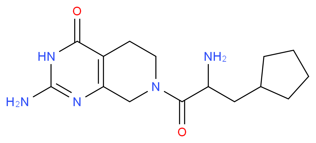 2-amino-7-(3-cyclopentylalanyl)-5,6,7,8-tetrahydropyrido[3,4-d]pyrimidin-4(3H)-one_Molecular_structure_CAS_)