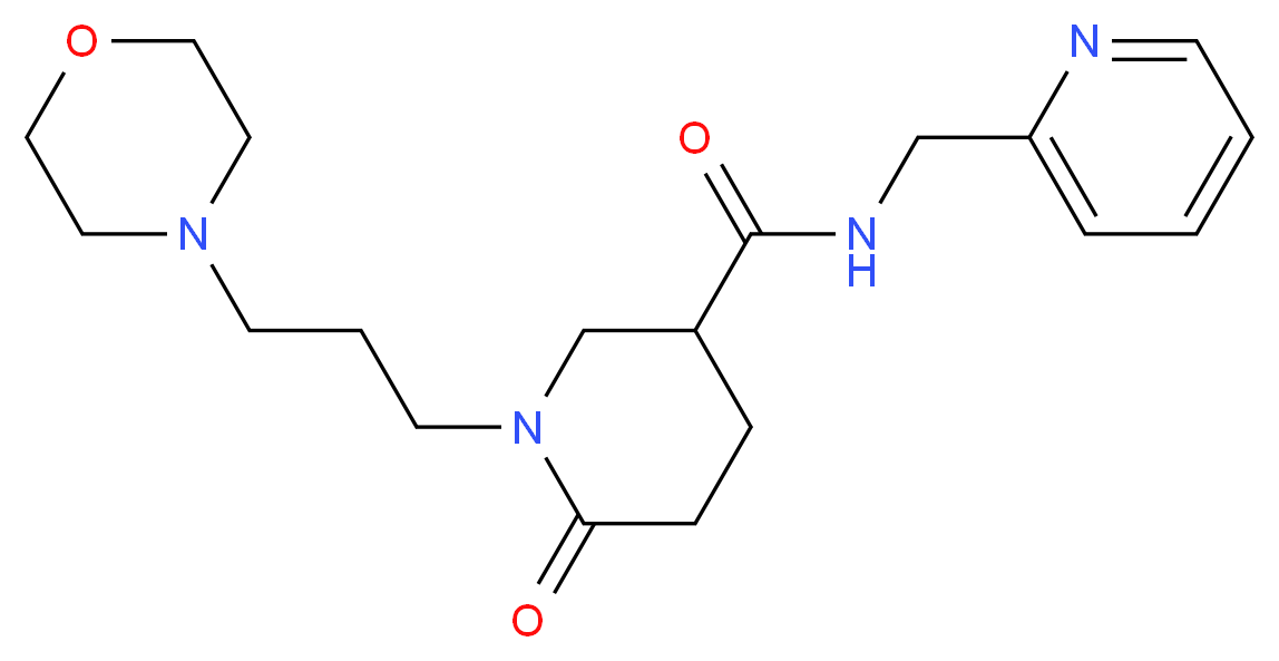 1-[3-(4-morpholinyl)propyl]-6-oxo-N-(2-pyridinylmethyl)-3-piperidinecarboxamide_Molecular_structure_CAS_)