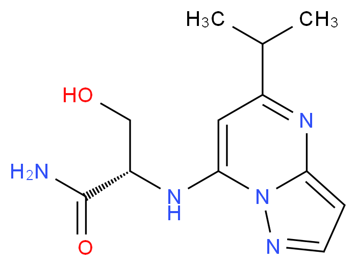 N~2~-(5-isopropylpyrazolo[1,5-a]pyrimidin-7-yl)-L-serinamide_Molecular_structure_CAS_)