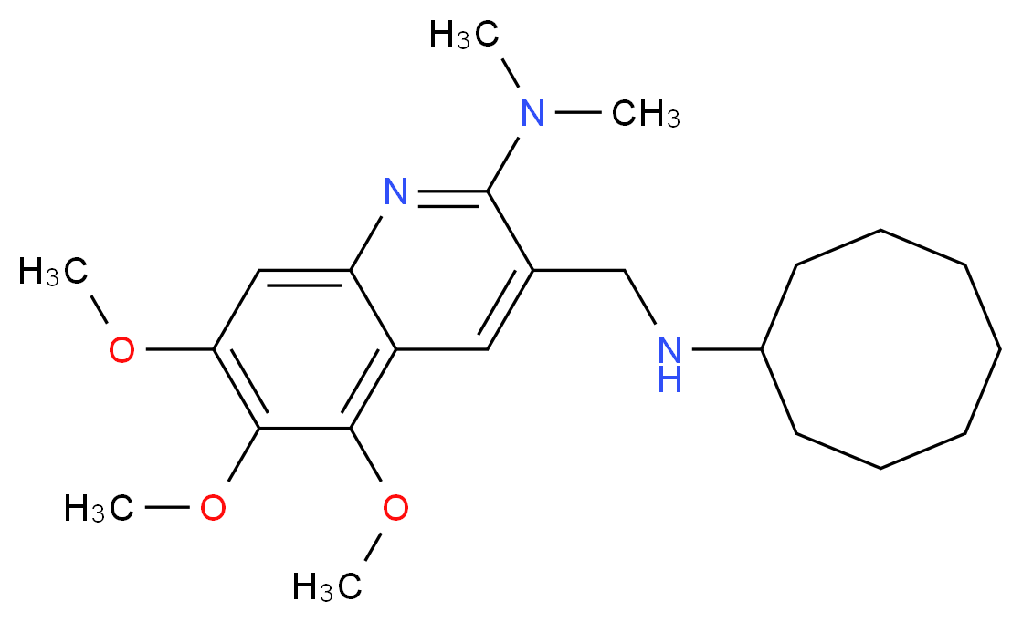 3-[(cyclooctylamino)methyl]-5,6,7-trimethoxy-N,N-dimethyl-2-quinolinamine_Molecular_structure_CAS_)