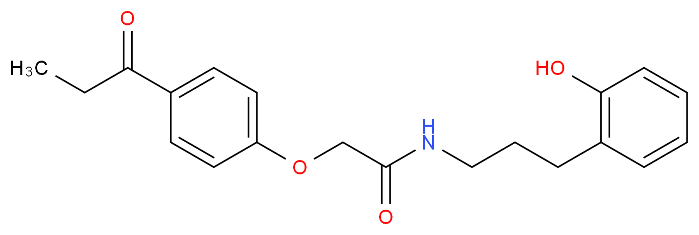 N-[3-(2-hydroxyphenyl)propyl]-2-(4-propionylphenoxy)acetamide_Molecular_structure_CAS_)