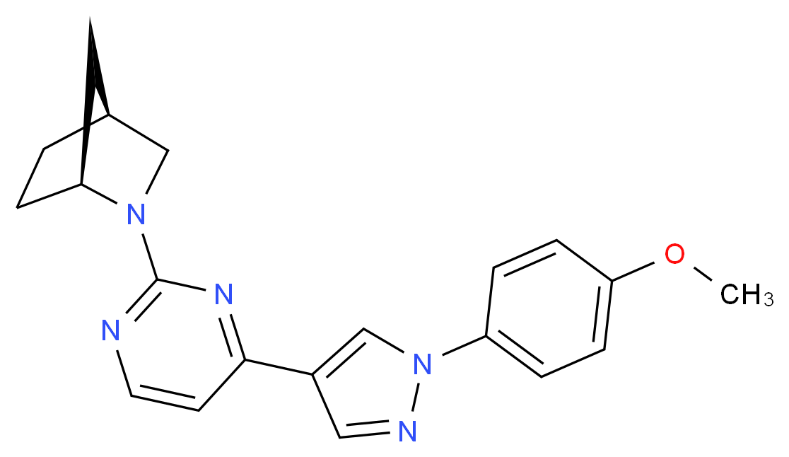(1S*,4S*)-2-{4-[1-(4-methoxyphenyl)-1H-pyrazol-4-yl]-2-pyrimidinyl}-2-azabicyclo[2.2.1]heptane_Molecular_structure_CAS_)