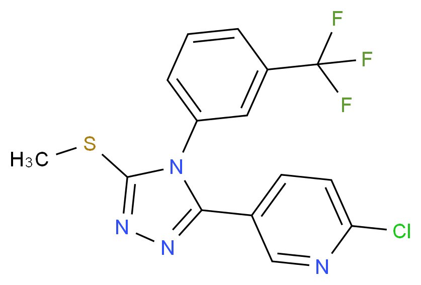 2-Chloro-5-{5-(methylthio)-4-[3-(trifluoromethyl)phenyl]-4H-1,2,4-triazol-3-yl}pyridine_Molecular_structure_CAS_)