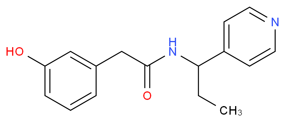 2-(3-hydroxyphenyl)-N-(1-pyridin-4-ylpropyl)acetamide_Molecular_structure_CAS_)