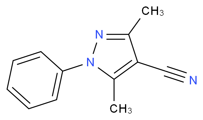 3,5-Dimethyl-1-phenyl-1H-pyrazole-4-carbonitrile 97%_Molecular_structure_CAS_23198-55-2)