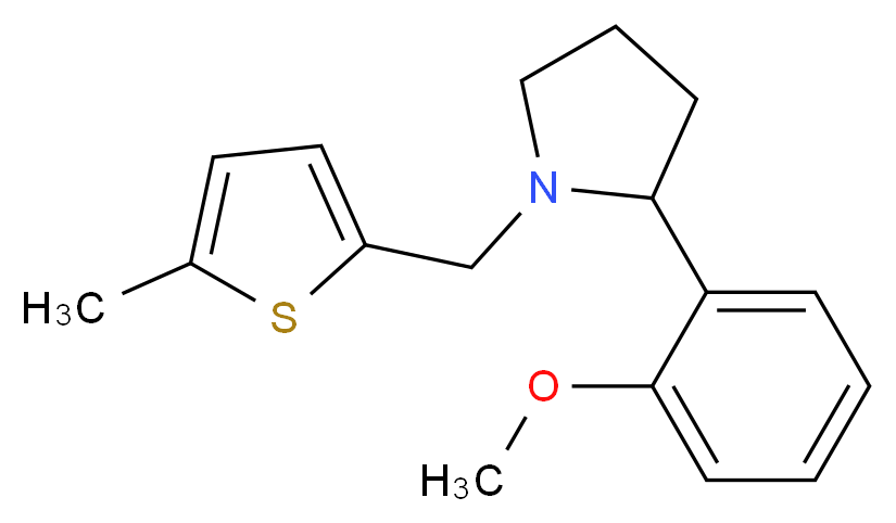2-(2-methoxyphenyl)-1-[(5-methyl-2-thienyl)methyl]pyrrolidine_Molecular_structure_CAS_)