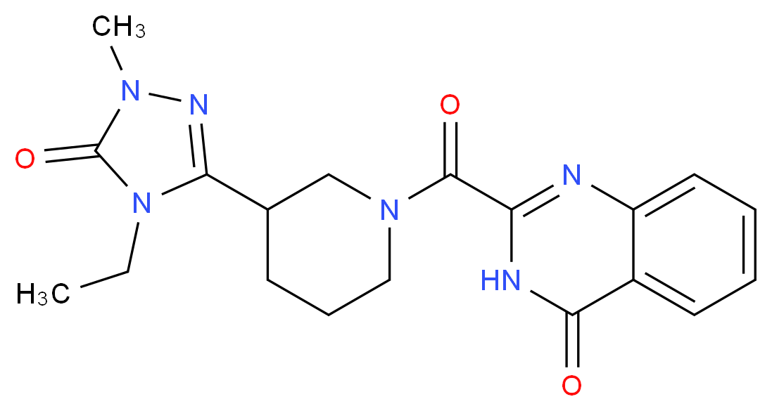 2-{[3-(4-ethyl-1-methyl-5-oxo-4,5-dihydro-1H-1,2,4-triazol-3-yl)piperidin-1-yl]carbonyl}quinazolin-4(3H)-one_Molecular_structure_CAS_)