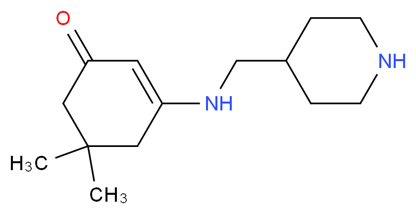 5,5-Dimethyl-3-[(piperidin-4-ylmethyl)amino]cyclohex-2-en-1-one_Molecular_structure_CAS_)