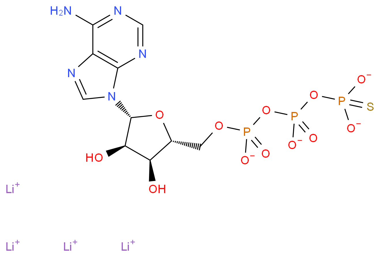 Adenosine 5′-[γ-thio]triphosphate tetralithium salt_Molecular_structure_CAS_93839-89-5)