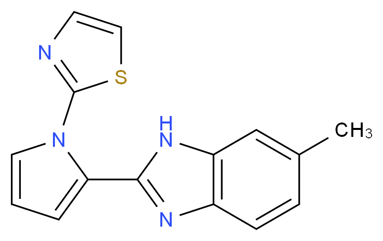 6-methyl-2-[1-(1,3-thiazol-2-yl)-1H-pyrrol-2-yl]-1H-benzimidazole_Molecular_structure_CAS_)