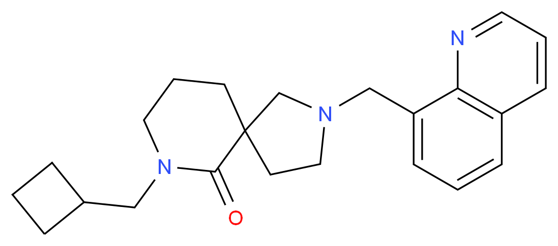 7-(cyclobutylmethyl)-2-(8-quinolinylmethyl)-2,7-diazaspiro[4.5]decan-6-one_Molecular_structure_CAS_)