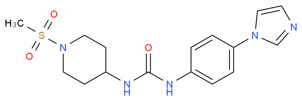 N-[4-(1H-imidazol-1-yl)phenyl]-N'-[1-(methylsulfonyl)piperidin-4-yl]urea_Molecular_structure_CAS_)