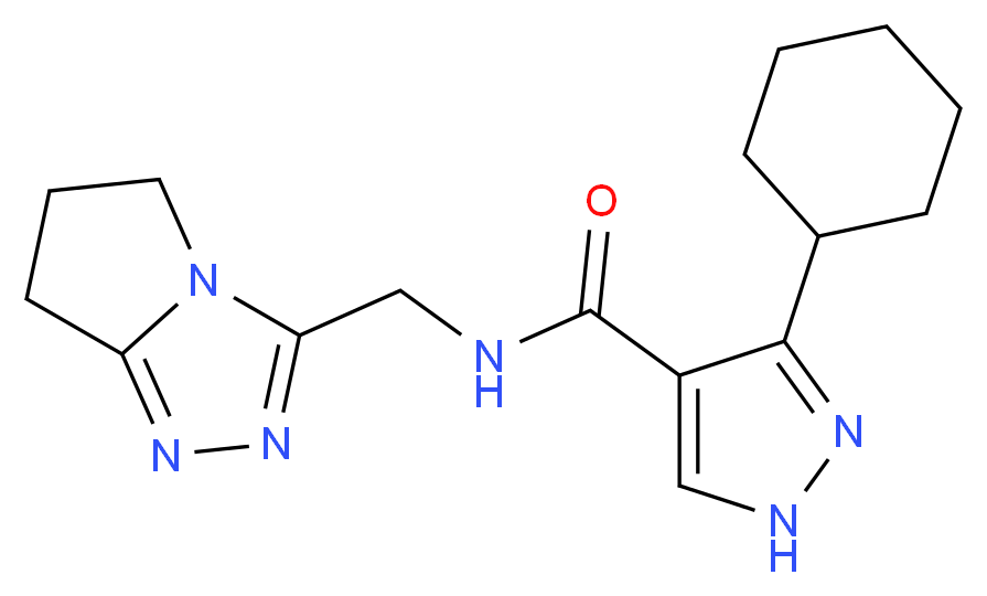3-cyclohexyl-N-(6,7-dihydro-5H-pyrrolo[2,1-c][1,2,4]triazol-3-ylmethyl)-1H-pyrazole-4-carboxamide_Molecular_structure_CAS_)