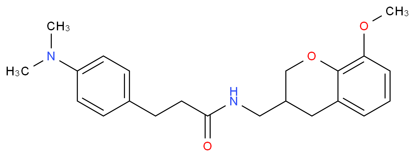 3-[4-(dimethylamino)phenyl]-N-[(8-methoxy-3,4-dihydro-2H-chromen-3-yl)methyl]propanamide_Molecular_structure_CAS_)
