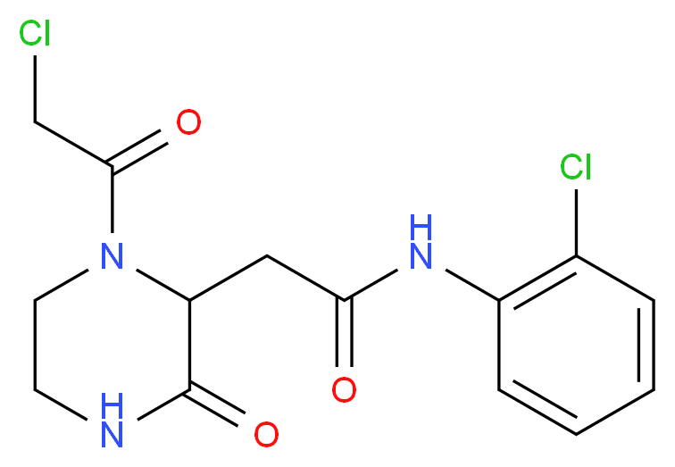 2-[1-(Chloroacetyl)-3-oxopiperazin-2-yl]-N-(2-chlorophenyl)acetamide_Molecular_structure_CAS_)