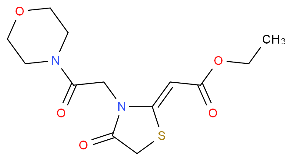 [3-(2-Morpholin-4-yl-2-oxo-ethyl)-4-oxo-thiazolidin-2-ylidene]-acetic acid ethyl ester_Molecular_structure_CAS_)