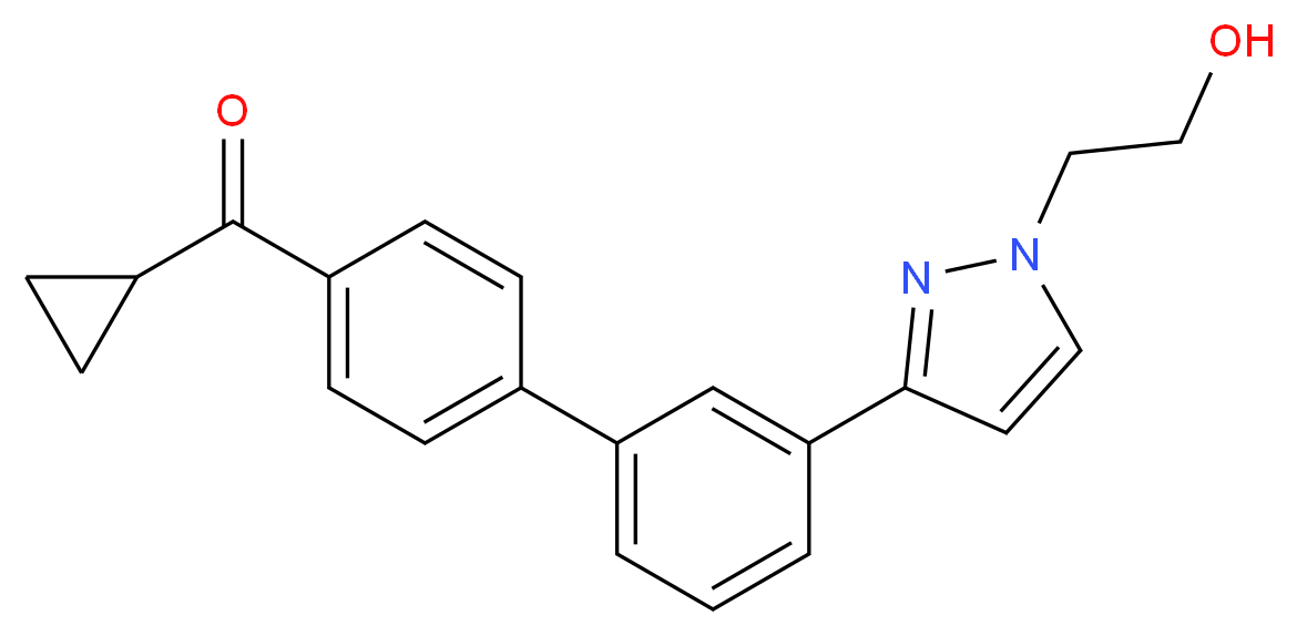 cyclopropyl{3'-[1-(2-hydroxyethyl)-1H-pyrazol-3-yl]-4-biphenylyl}methanone_Molecular_structure_CAS_)