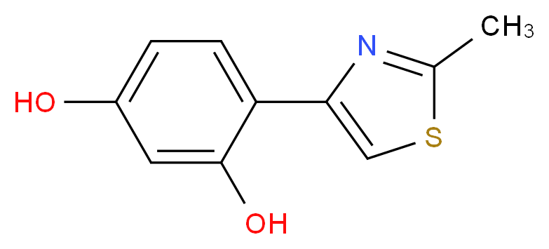4-(2-methylthiazol-4-yl)benzene-1,3-diol_Molecular_structure_CAS_)