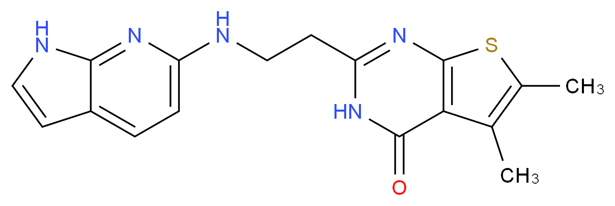 5,6-dimethyl-2-[2-(1H-pyrrolo[2,3-b]pyridin-6-ylamino)ethyl]thieno[2,3-d]pyrimidin-4(3H)-one_Molecular_structure_CAS_)