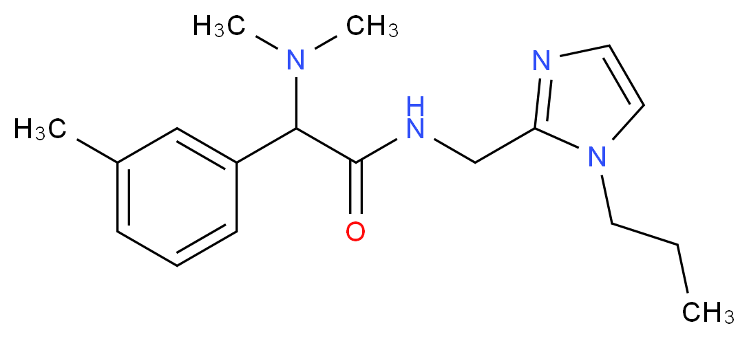 2-(dimethylamino)-2-(3-methylphenyl)-N-[(1-propyl-1H-imidazol-2-yl)methyl]acetamide_Molecular_structure_CAS_)
