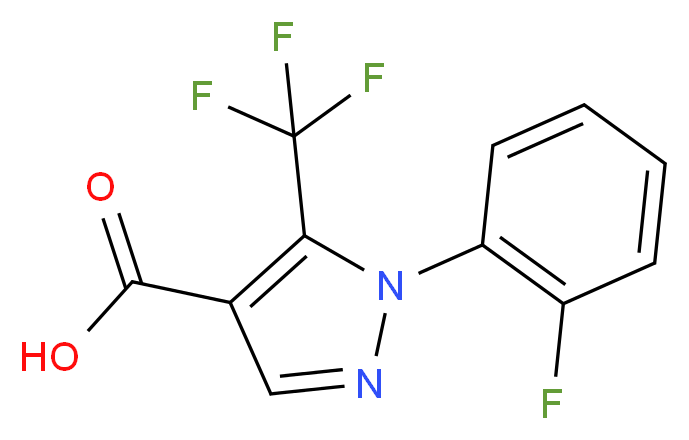 1-(2-fluorophenyl)-5-(trifluoromethyl)-1H-pyrazole-4-carboxylic acid_Molecular_structure_CAS_)