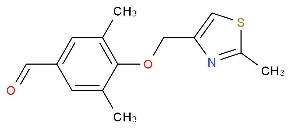 3,5-dimethyl-4-[(2-methyl-1,3-thiazol-4-yl)methoxy]benzaldehyde_Molecular_structure_CAS_)