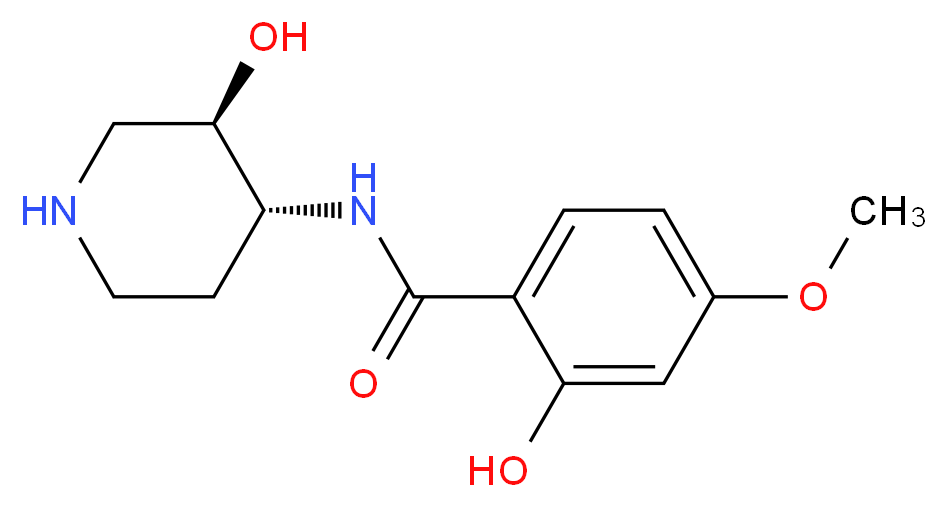 2-hydroxy-N-[(3R*,4R*)-3-hydroxypiperidin-4-yl]-4-methoxybenzamide_Molecular_structure_CAS_)
