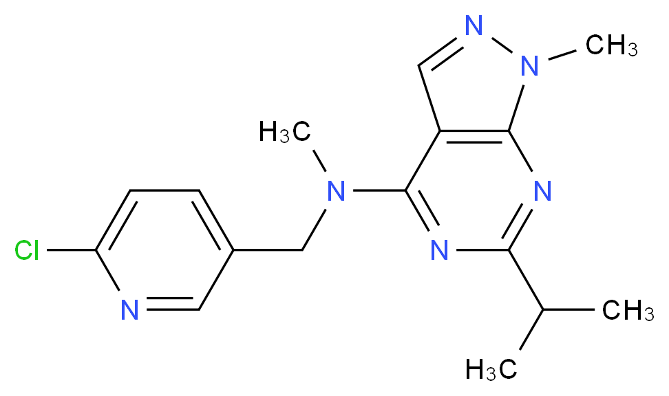 N-[(6-chloro-3-pyridinyl)methyl]-6-isopropyl-N,1-dimethyl-1H-pyrazolo[3,4-d]pyrimidin-4-amine_Molecular_structure_CAS_)